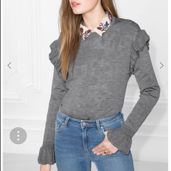 & Other Stories Tops - NWOT &OtherStories Merino Wool Frill Sweater